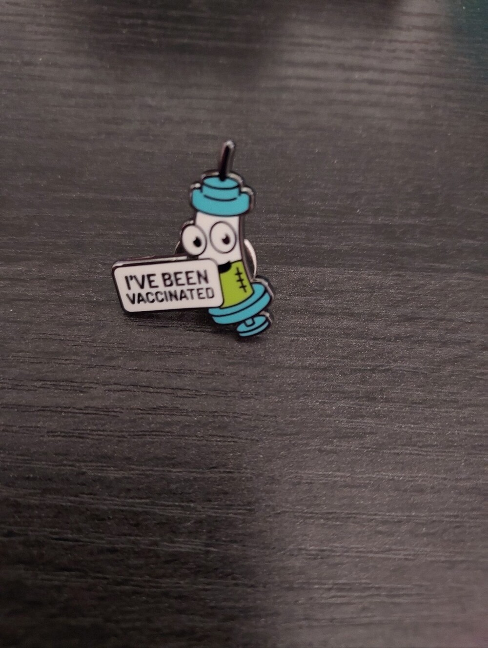 Cute Blue & Green Enamel Brooch Pin